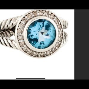 David Yurman Blue Topaz Ring